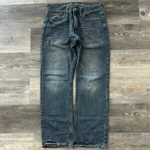 American Eagle Outfitters Mid Wash Blue Mens 31x29 Straight Leg Jeans Streetwear